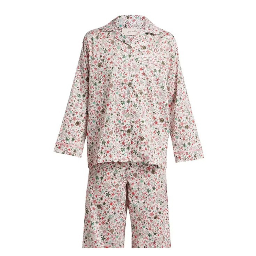 Papinelle Christmas Stars Pajamas Size 3XL 100% Cotton Sateen White PJS